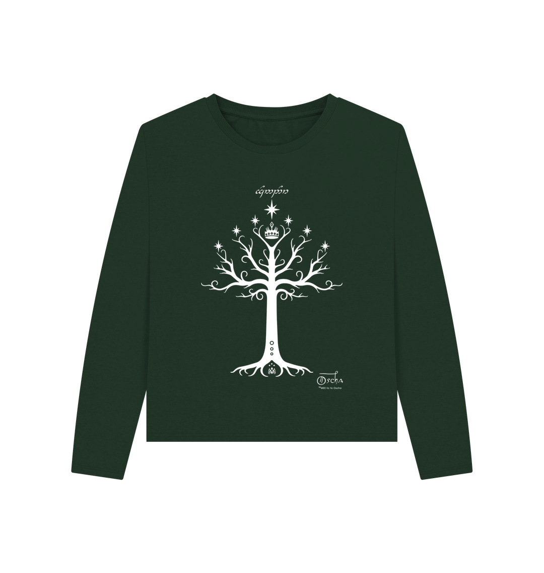 Evergreen Tree of GONDOR\u2122 Women's Heavyweight Long Sleeve T-Shirt
