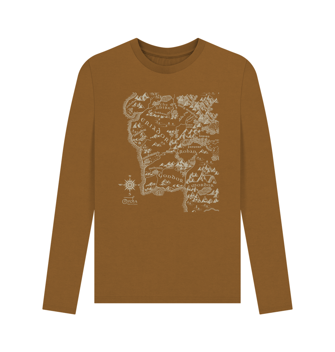 Brown Realm of MIDDLE-EARTH\u2122 Long Sleeved T-Shirt