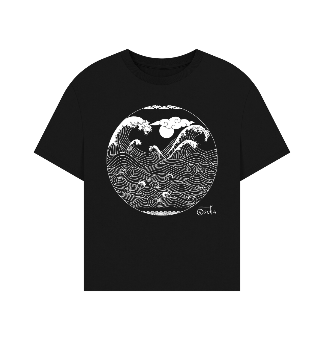 Black Okinami Women's Oversized Tee