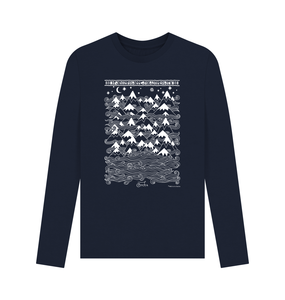 Navy Blue MISTY MOUNTAINS\u2122 Long Sleeved T-Shirt