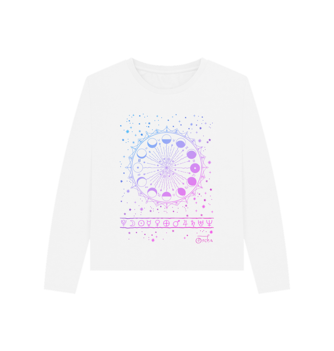 White Lunae Women's Heavyweight Long Sleeve T-Shirt