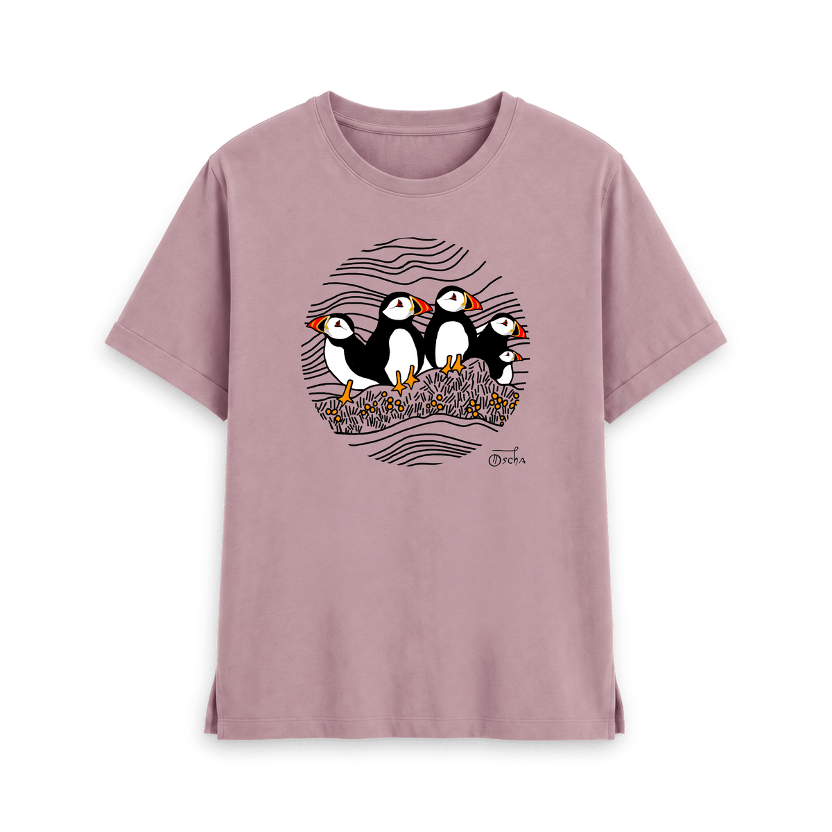 Mauve Printed T-shirt Front