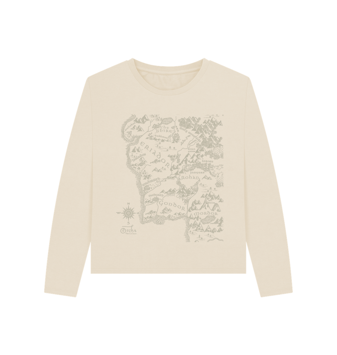 Oat Realm of MIDDLE-EARTH\u2122 Women's Heavyweight Long Sleeve T-Shirt