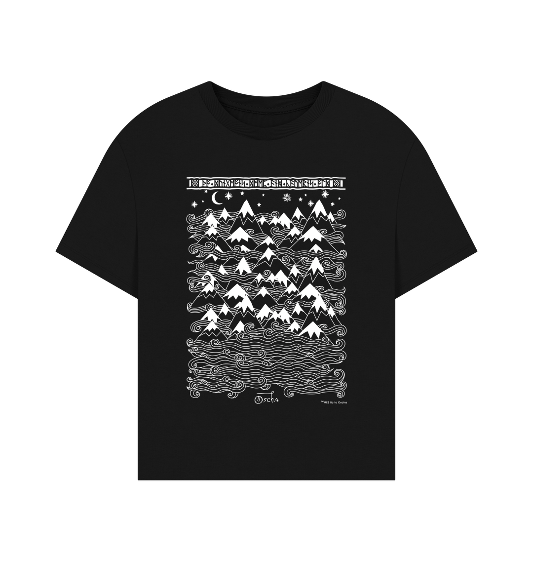 Black MISTY MOUNTAINS\u2122 Women's Oversized Tee