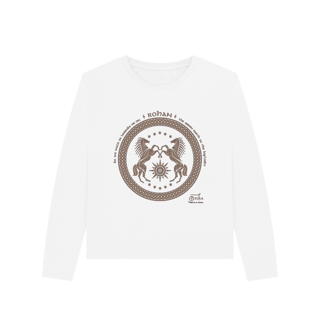 White ROHAN\u2122 Women's Heavyweight Long Sleeve T-Shirt
