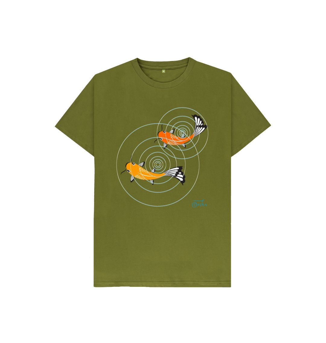 Moss Green Koi Kids T-shirt