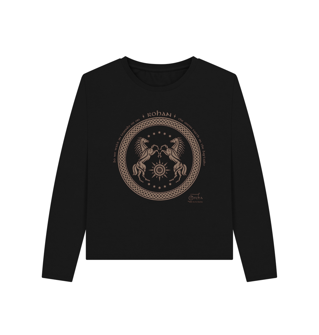 Black ROHAN\u2122 Women's Heavyweight Long Sleeve T-Shirt