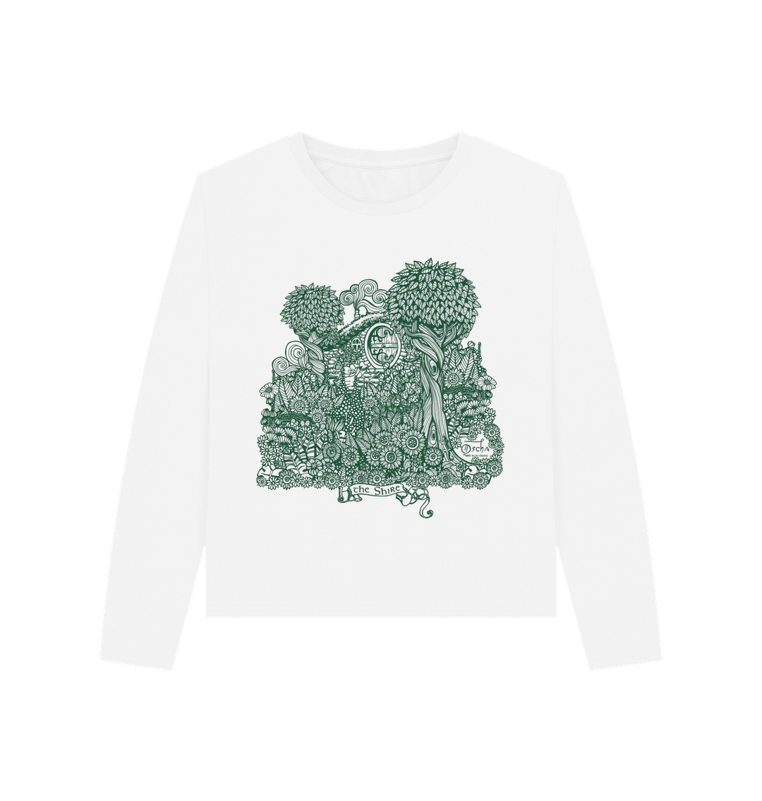 White SHIRE\u2122 Women's Heavyweight Long Sleeve T-Shirt