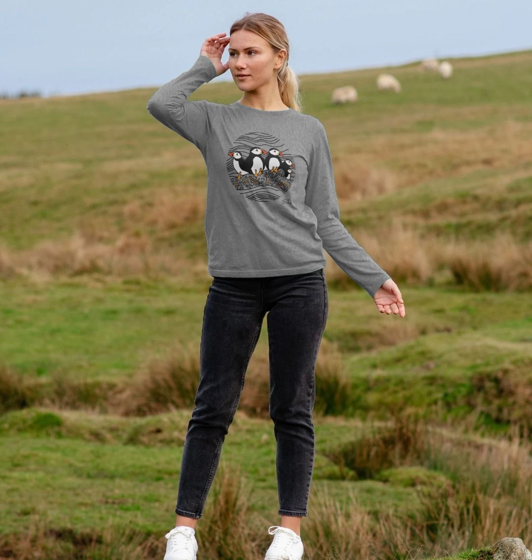 Puffins Circus Women's Long Sleeved T-Shirt