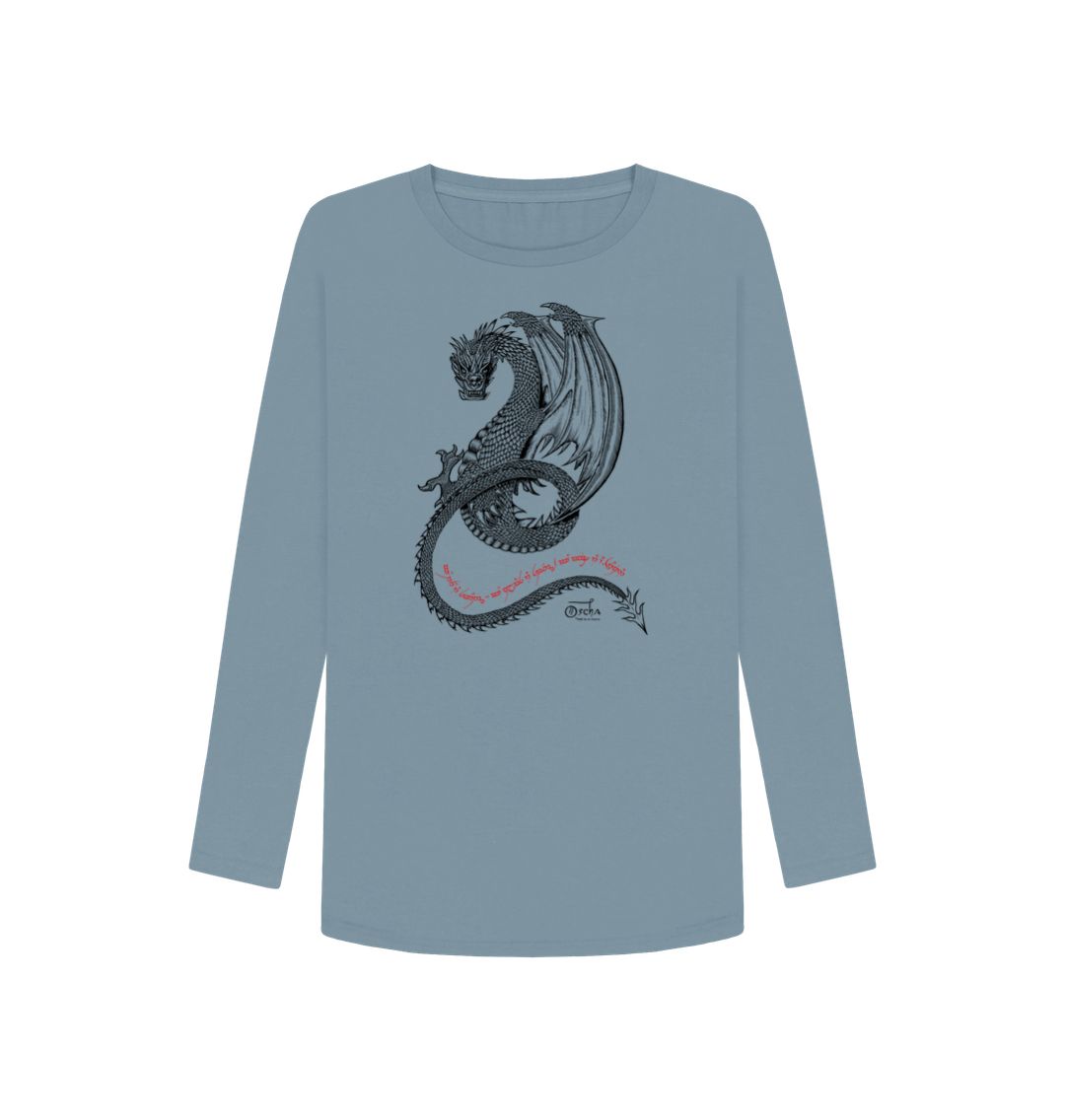 Stone Blue SMAUG\u2122 Women's Long Sleeved T-Shirt