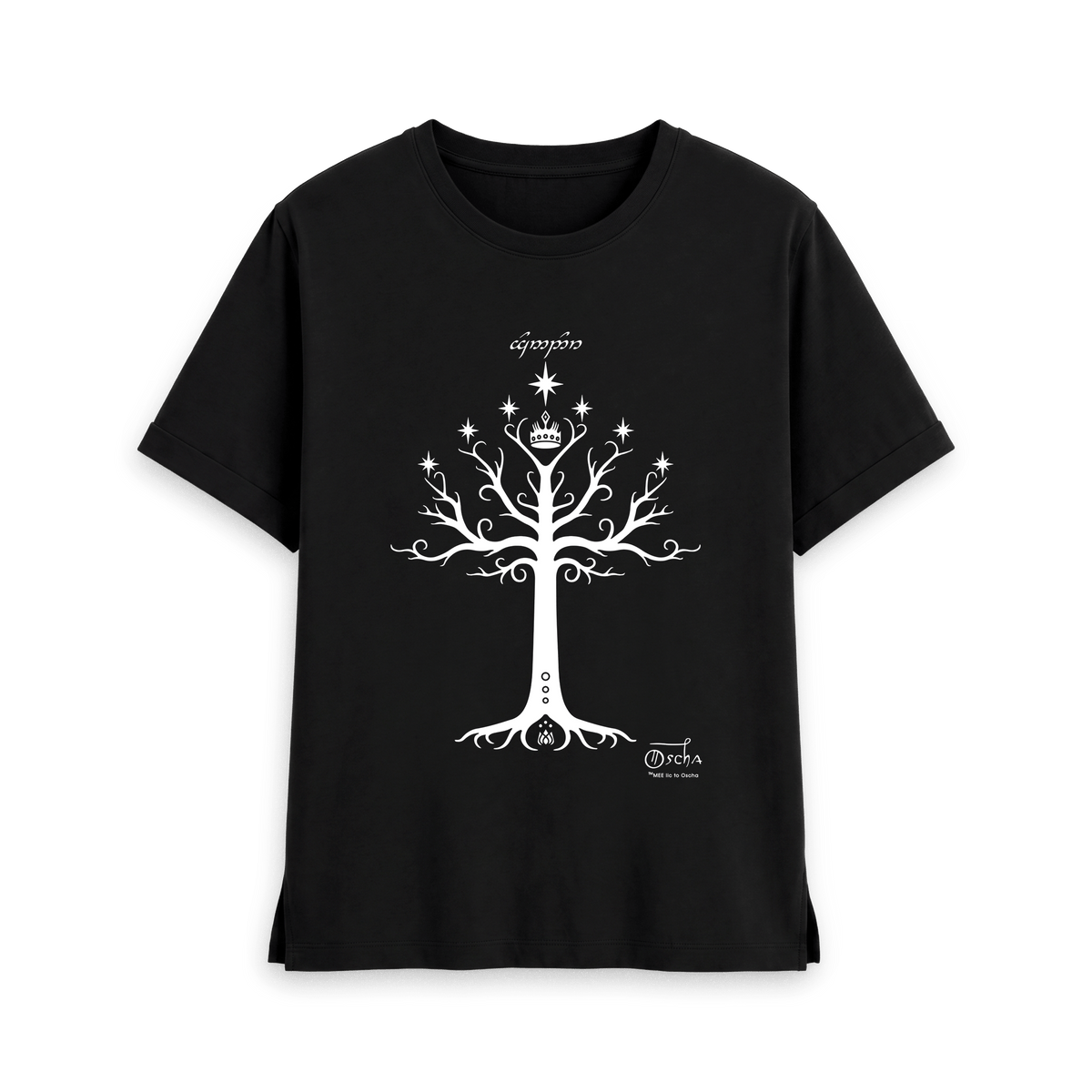 Black Printed T-shirt Front