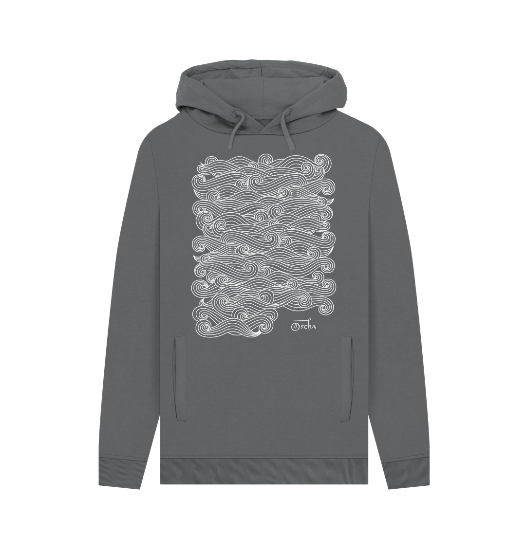 Slate Grey Printed Hoody Front