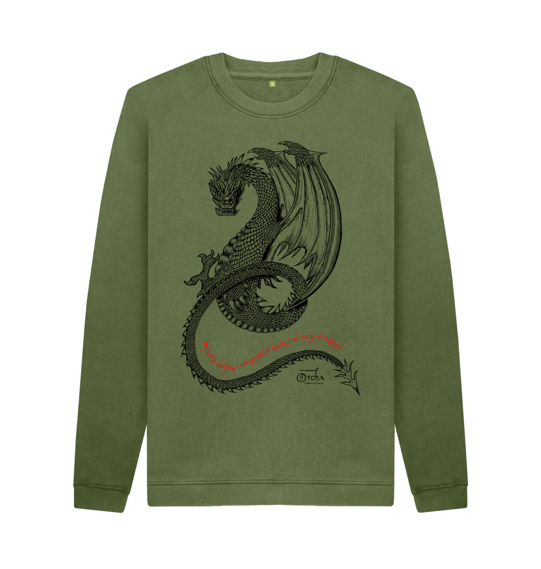 Khaki Printed Sweater Front