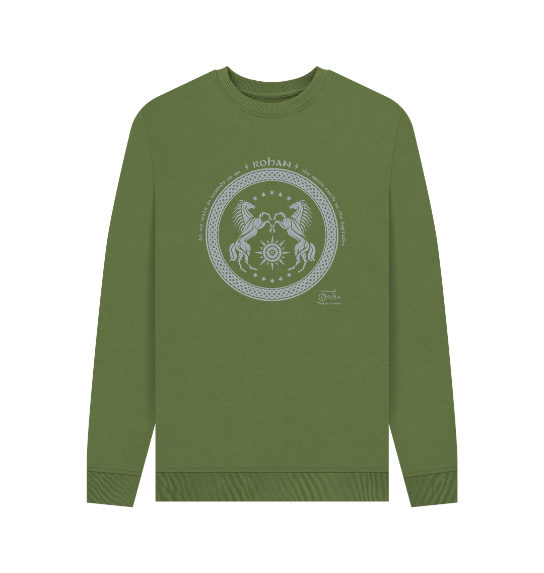 Khaki Printed Sweater Front