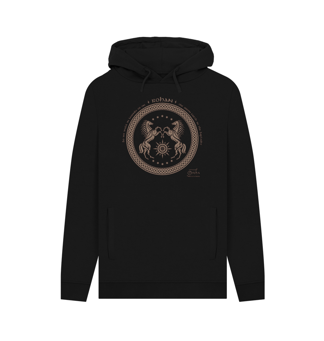 Black Printed Hoody Front