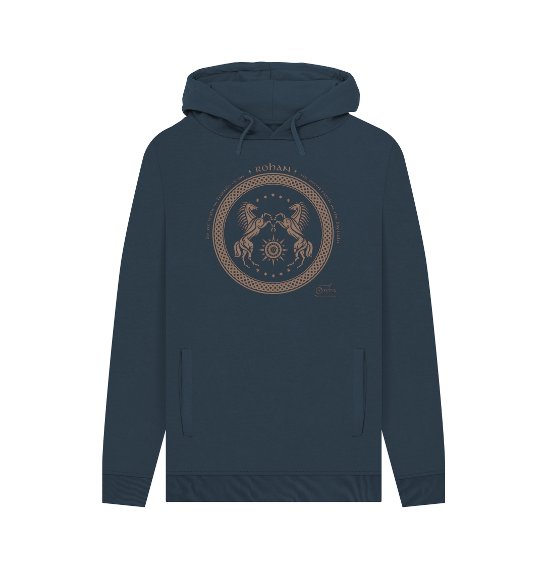 Navy Printed Hoody Front
