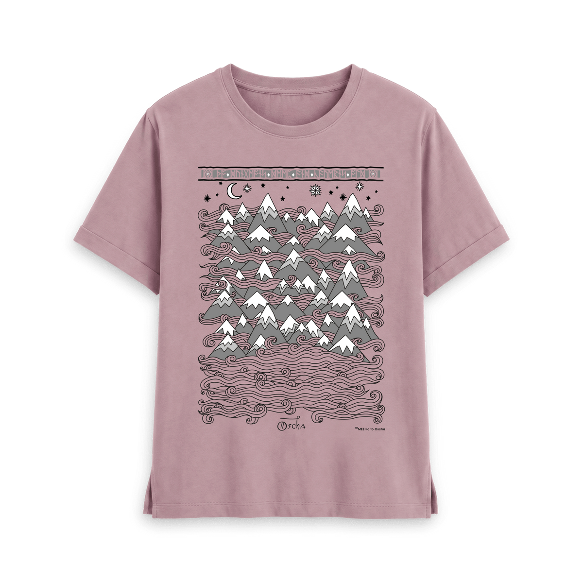 Mauve Printed T-shirt Front