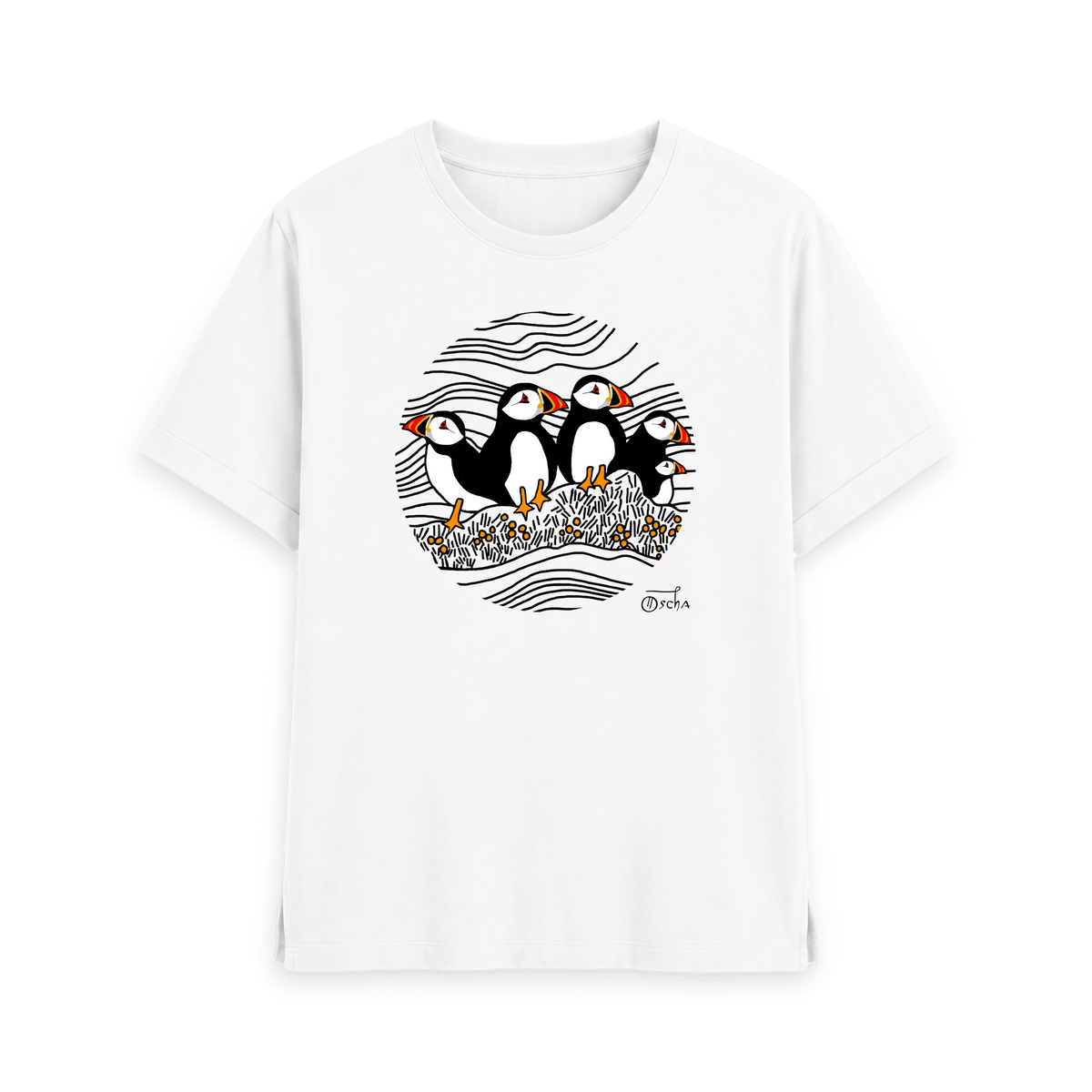 White Printed T-shirt Front