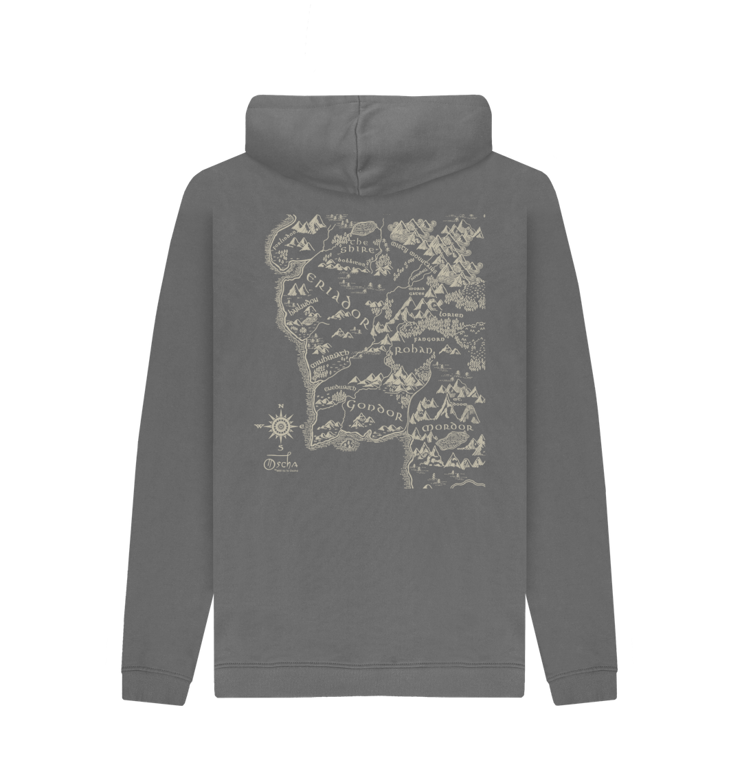 Slate Grey Printed Hoody Back