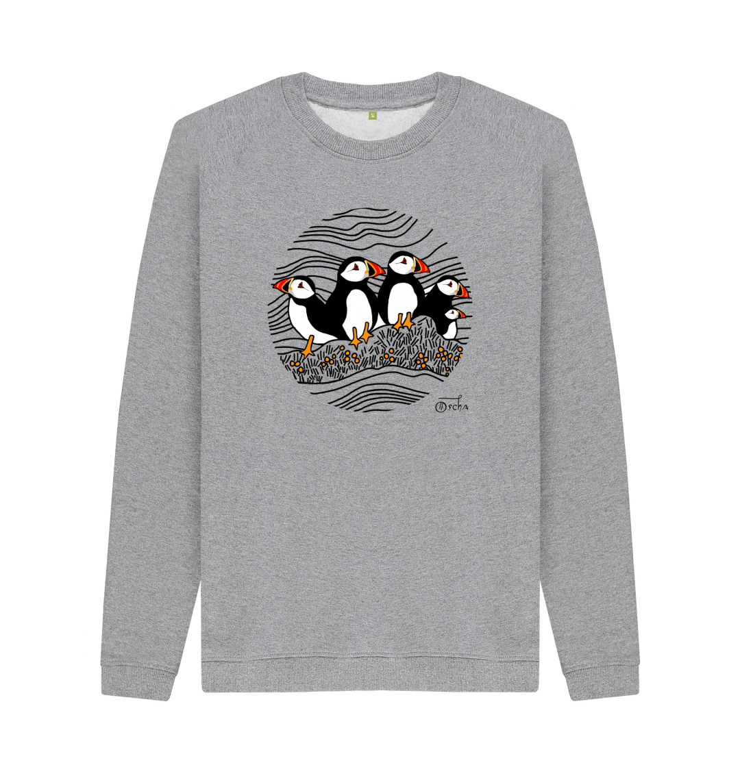 Light Heather Printed Sweater Front