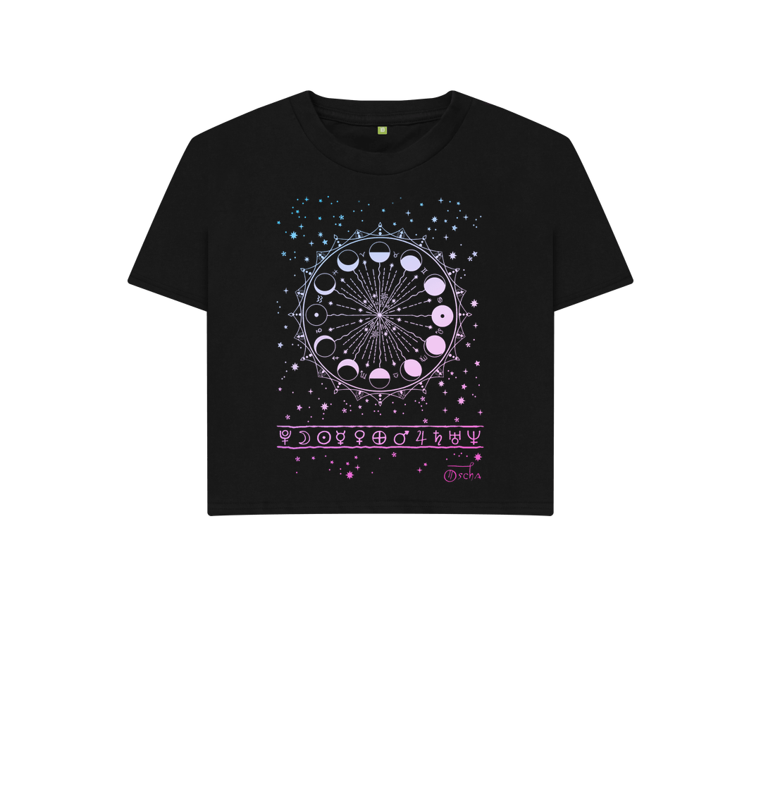 Black Printed T-shirt Front