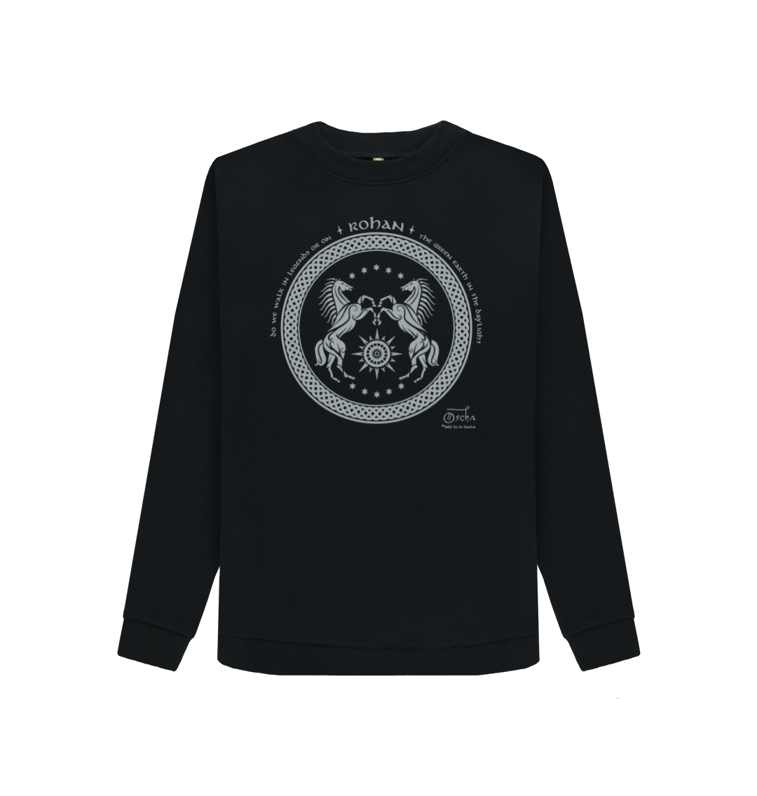 Black Printed Sweater Front