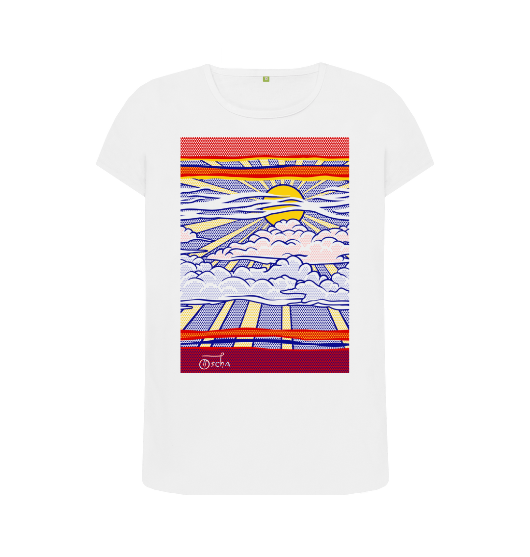 White Printed T-shirt Front